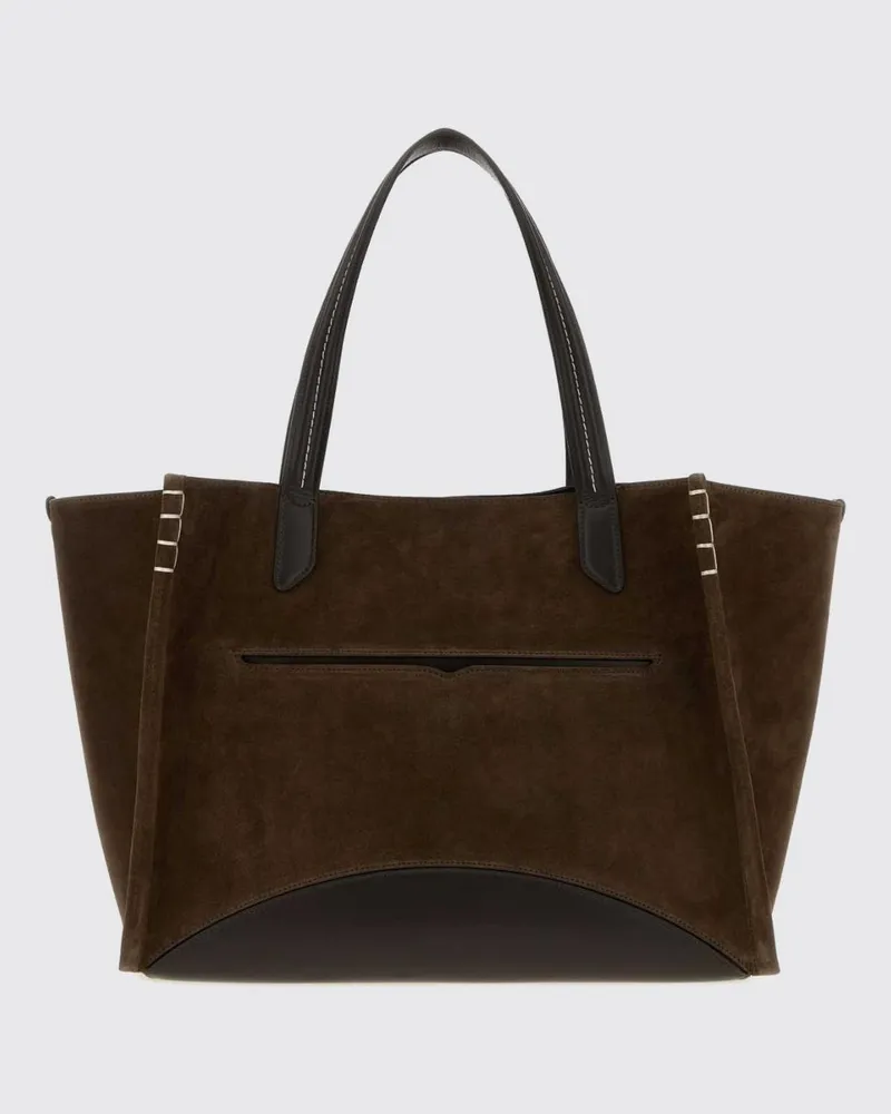 J.W.Anderson Zweifarbige Loafer Tote-Bag von aus Wildleder und Glattleder mit Doppelgriff Braun