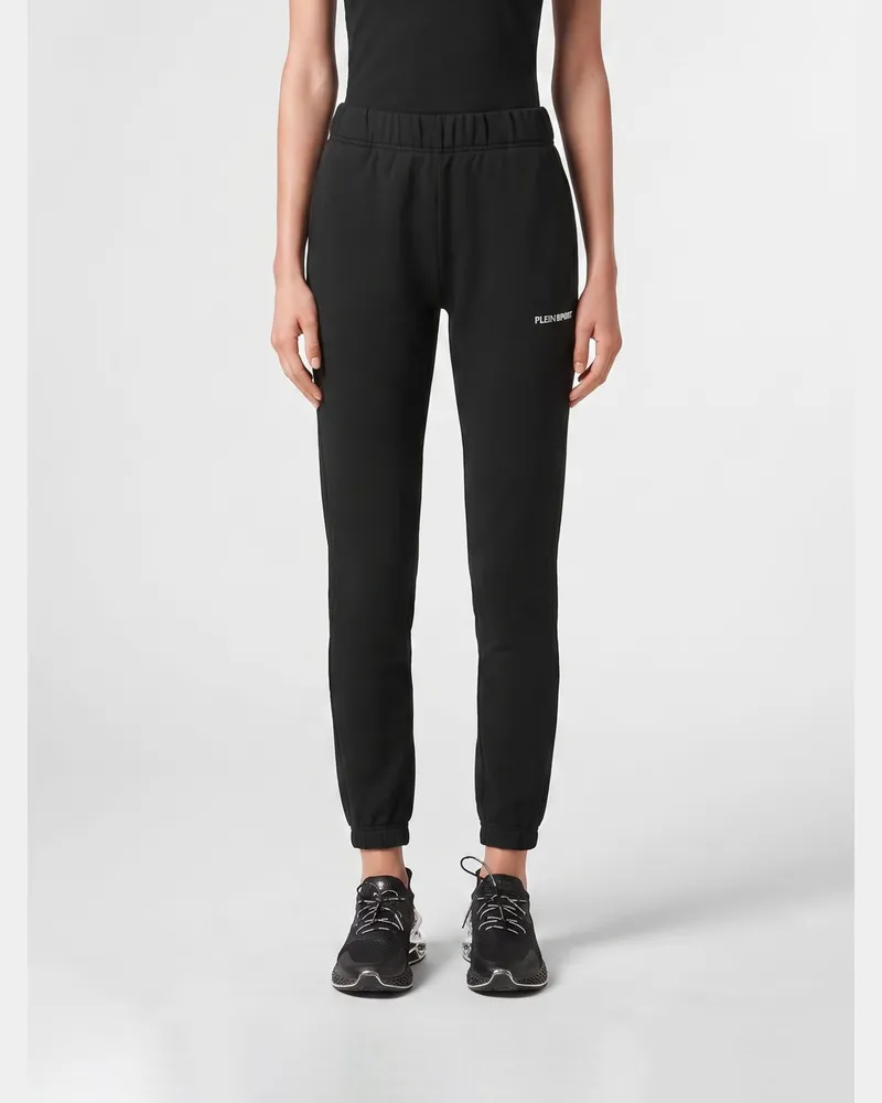Philipp Plein Slim Fit Jersey-Jogginghose von mit elastischem Bund Schwarz