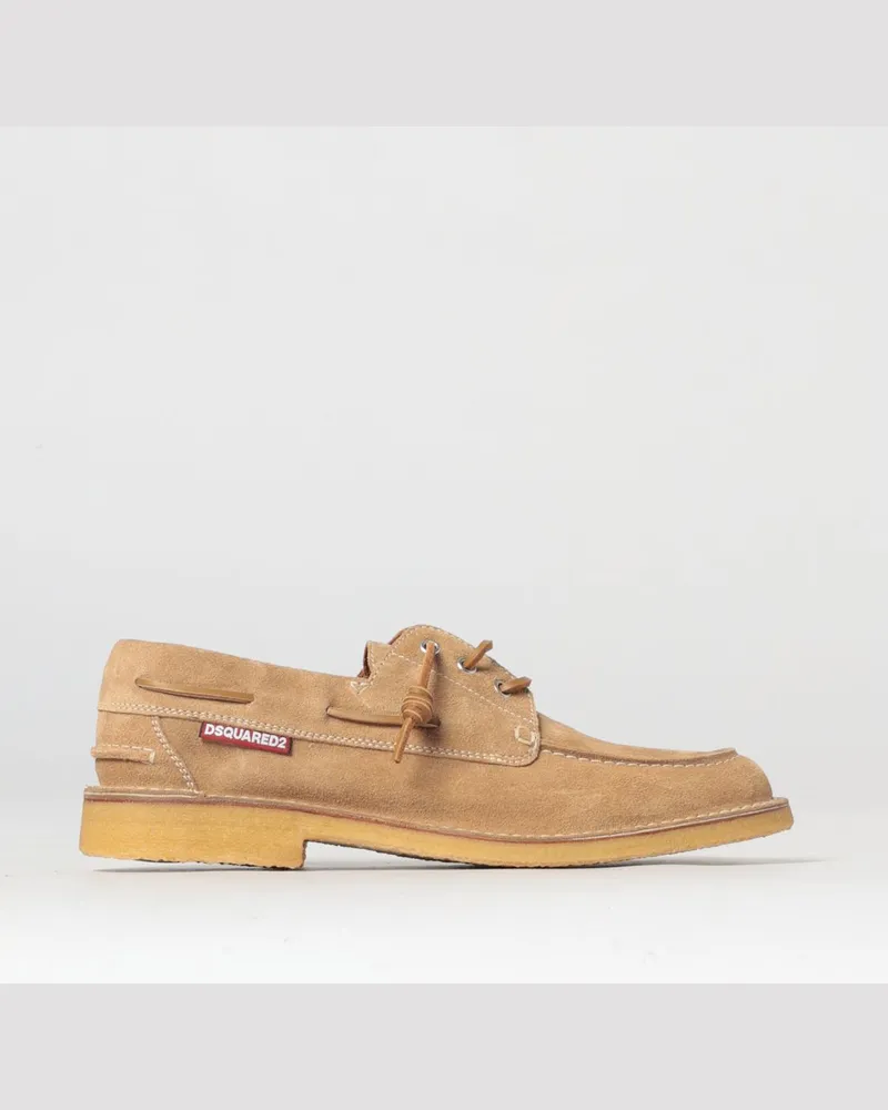 Dsquared2 Neoclassic Bootsschuhe aus Wildleder Tabak