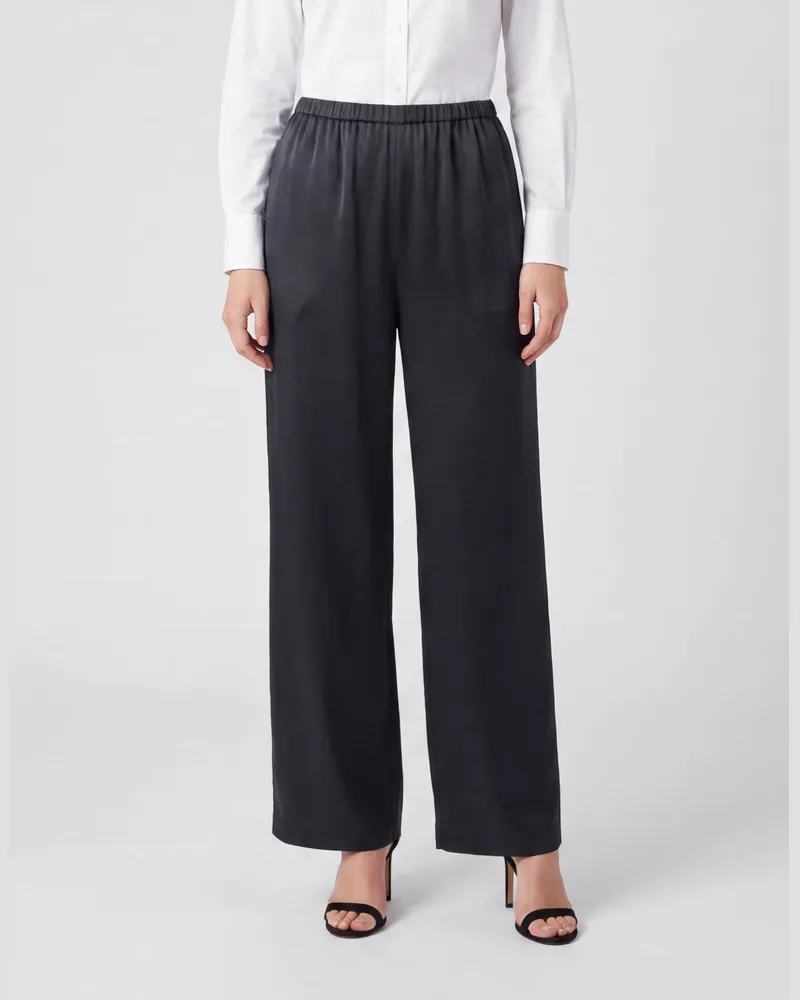By Malene Birger Palazzo-Hose aus Jersey mit elastischem Bund und weitem Bein Schwarz