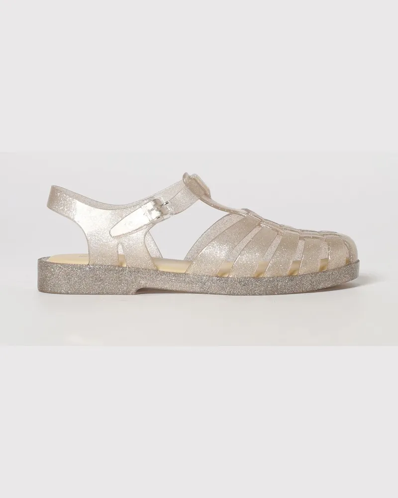 Melissa Possession Fischer-Sandalen aus Glitzer-PVC mit niedrigem Absatz Gold