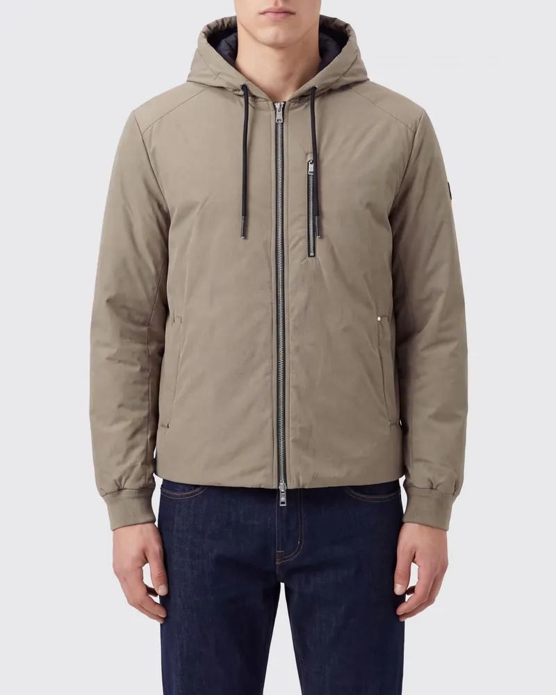 Moose Knuckles Gepolsterte Northdale Bomberjacke von aus wasserabweisendem Nylon Beige