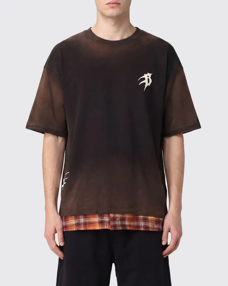 BARROW Bedrucktes Baumwoll-T-Shirt Schwarz