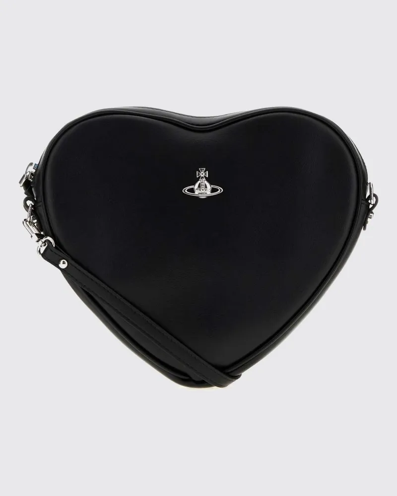 Vivienne Westwood Herzförmige Mini-Tasche Alexa aus Kunstleder mit Orb-Logo Schwarz