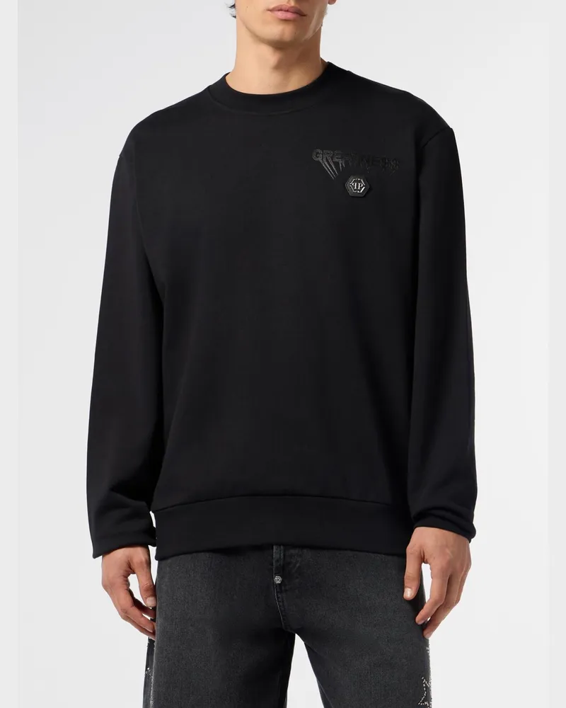 Philipp Plein Baumwoll-Sweatshirt Schwarz