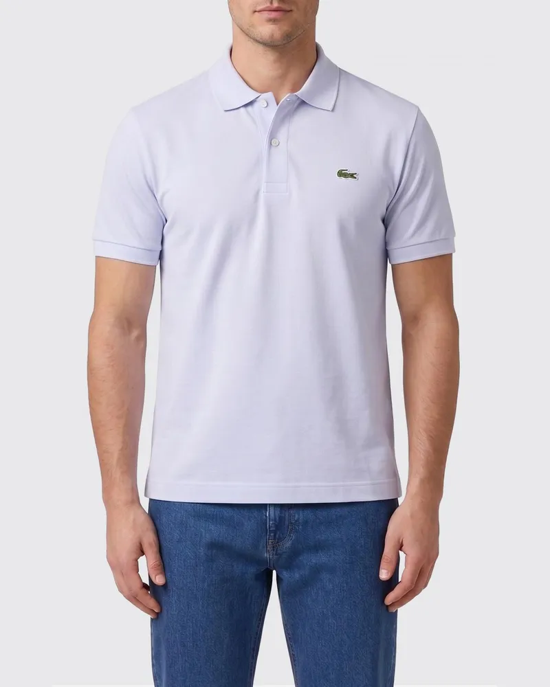 Lacoste Polo aus Baumwolle mit Logo Hellblau