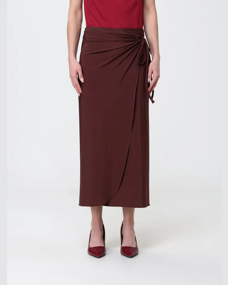 Max Mara Wickelrock aus Viskose Violett