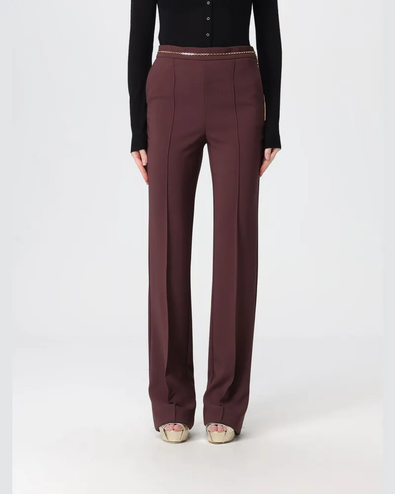 Elisabetta Franchi Hose damen Weinrot