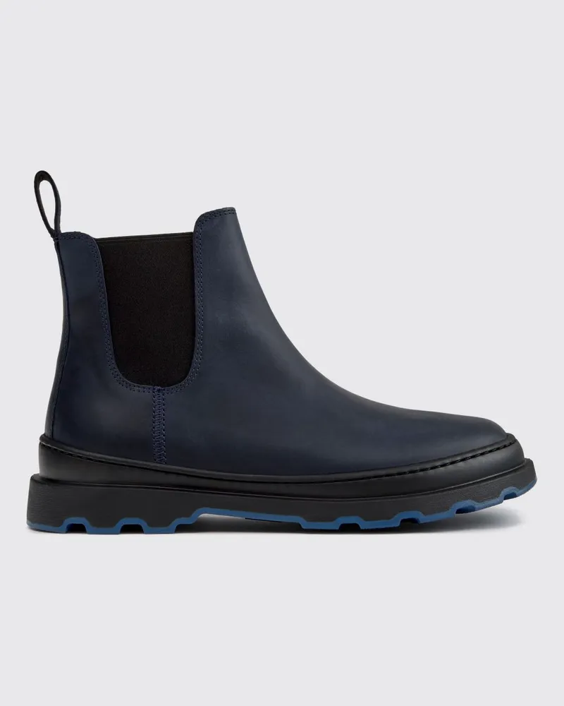 Camper Brutus+ Chelsea-Boots aus Nubukleder mit Profilsohle Blau