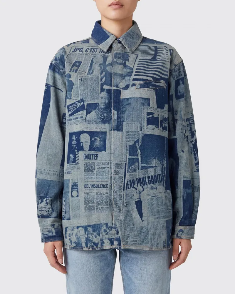 Jean Paul Gaultier Hemd aus bedruckter Baumwolle Denim