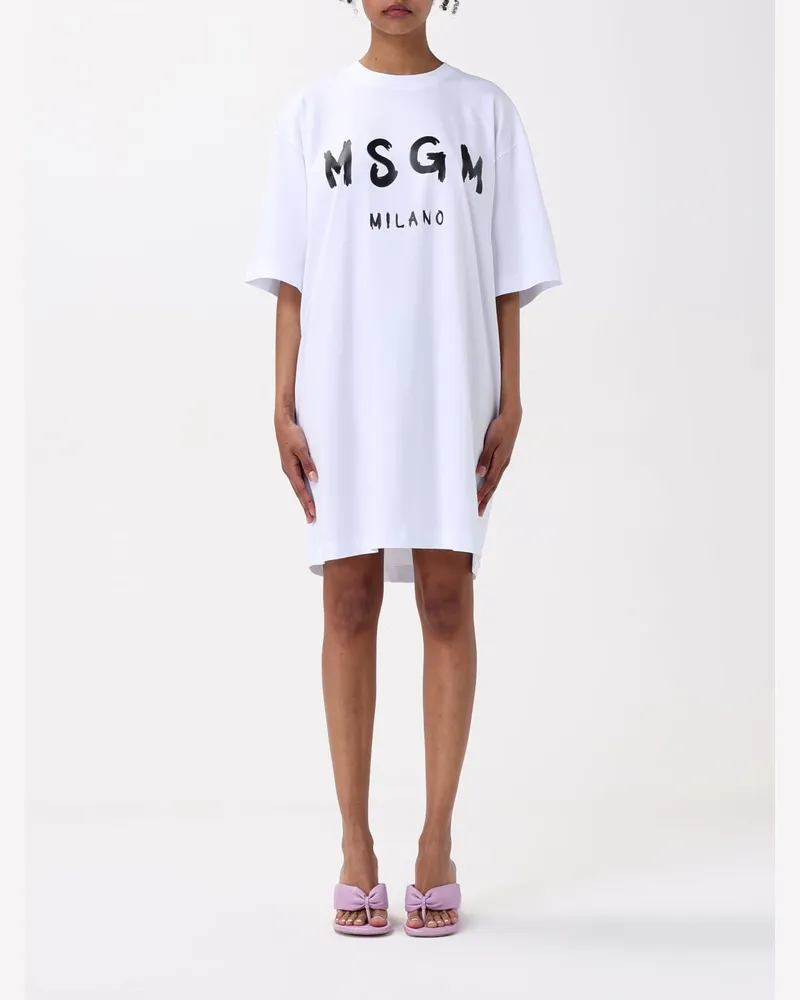 MSGM Kleider damen Weiß