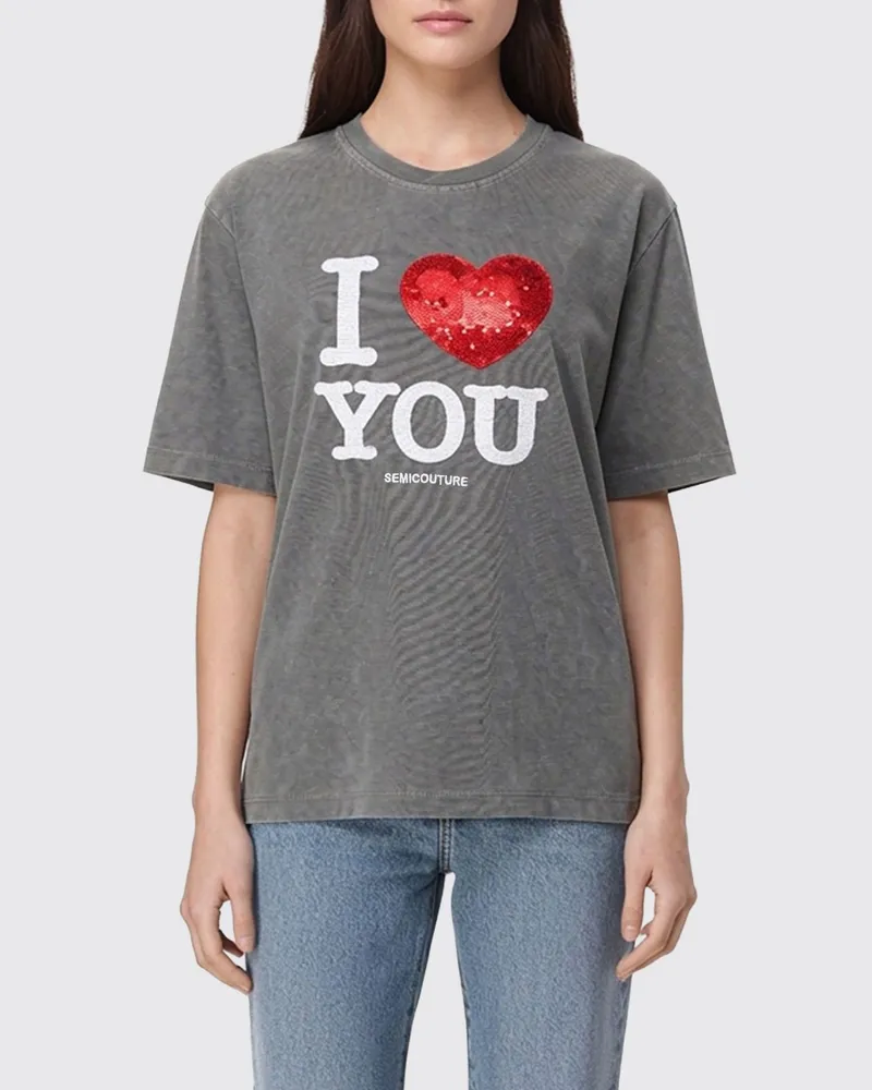 Semicouture T-shirt damen Grau