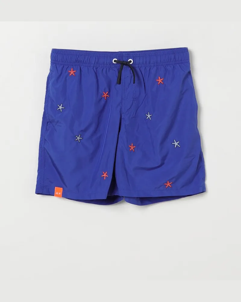 Sun68 Bestickte Boxer-Badehose Royal