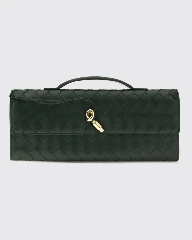 Bottega Veneta Mittelgroße Andiamo Handtasche aus Intrecciato-Lammleder Grün