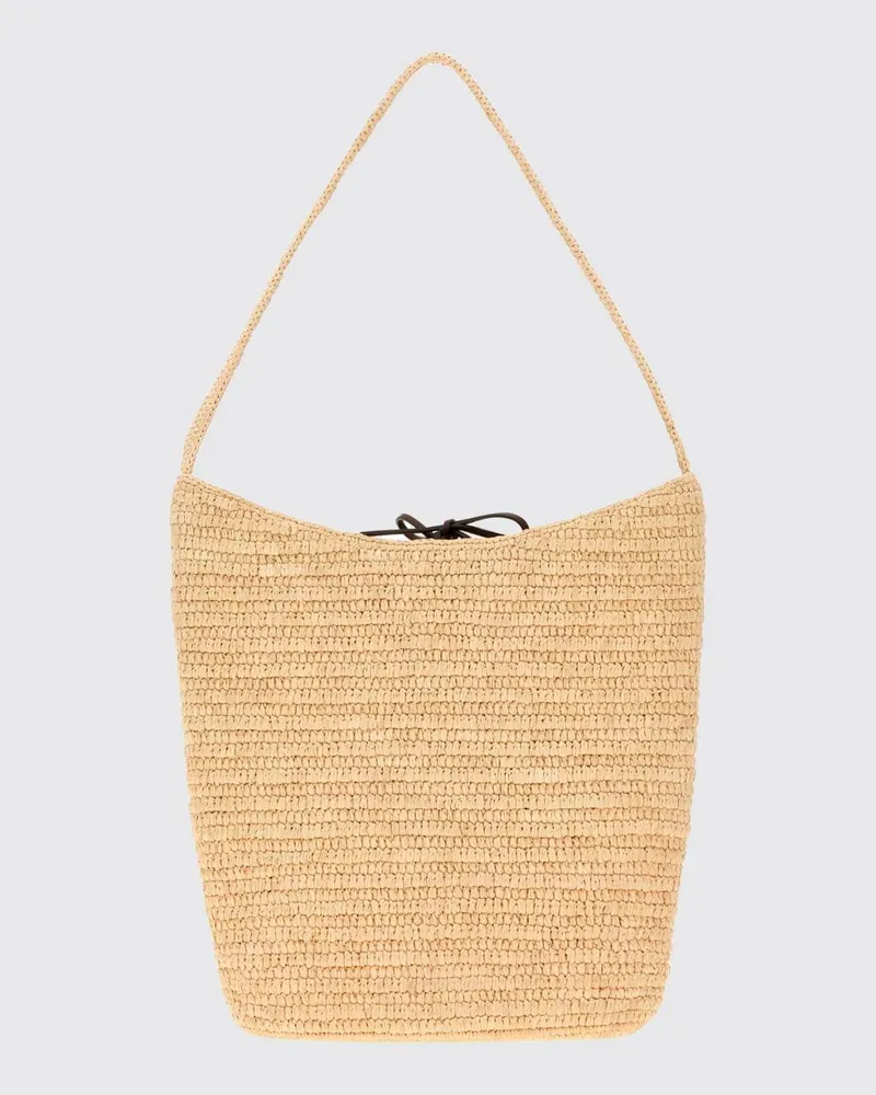 The Row Alma Bucket Bag aus geflochtenem Bast mit oberem Griff Natural