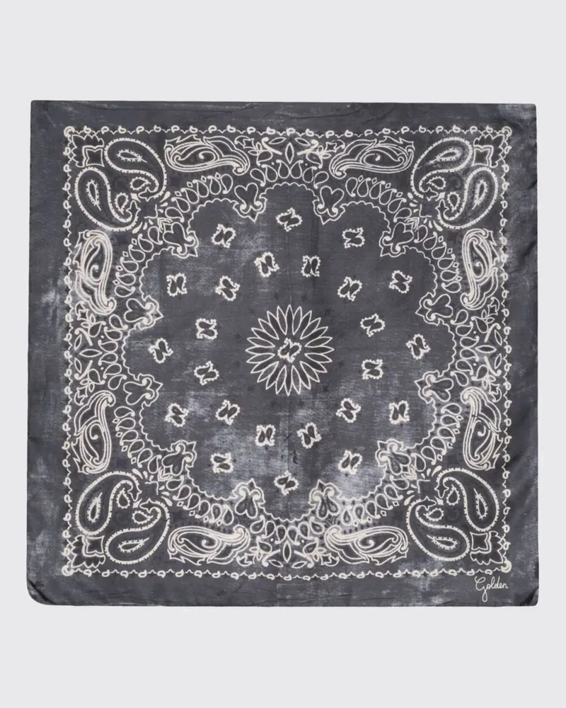 Golden Goose Paisley-Seidenschal Charcoal