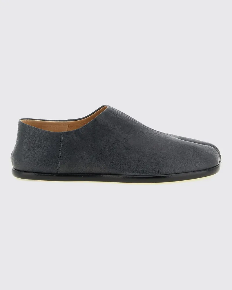 Maison Margiela Tabi Leder-Loafers mit geteilter Zehenpartie Grau