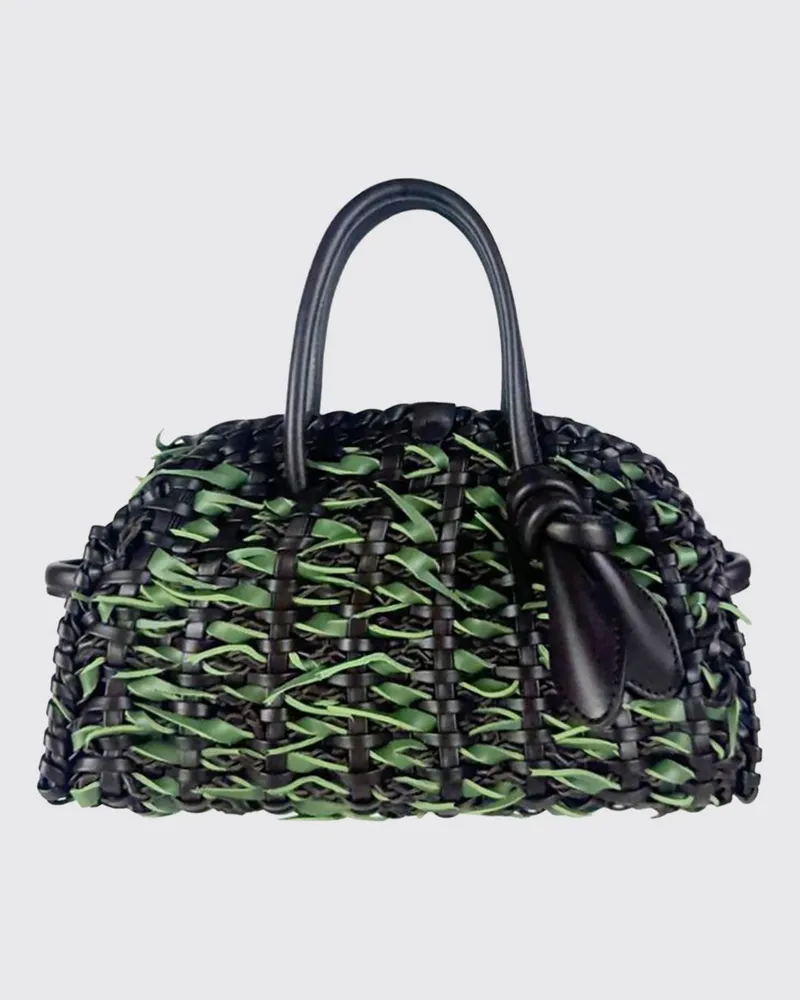 Jacquemus Le Turismo Handtasche aus geflochtenem Leder mit doppelten Griffen Braun