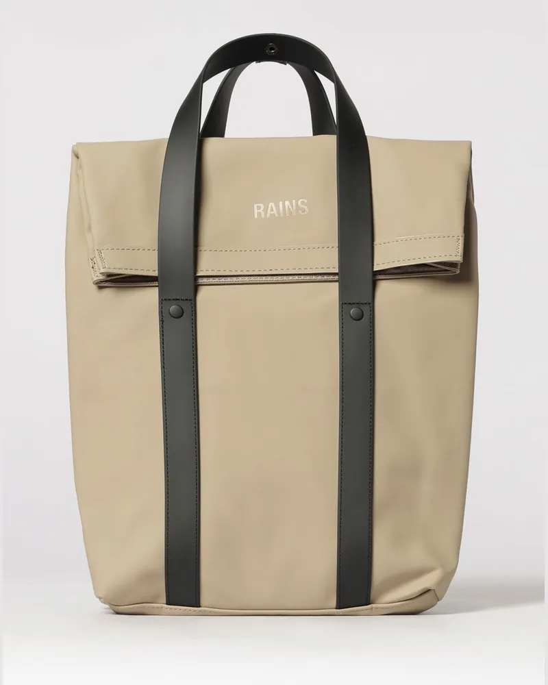 RAINS Wasserdichter 2 Way Rucksack aus Polyester Beige