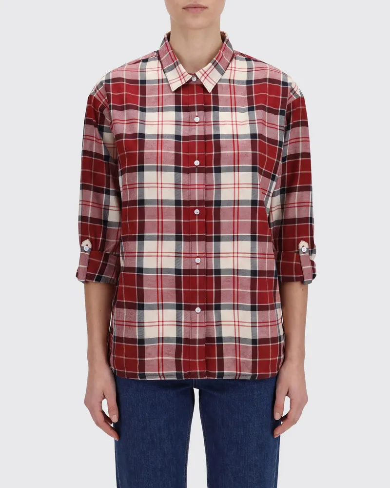 Barbour Langärmeliges Baumwollhemd mit Karomuster und Relaxed Fit Blau