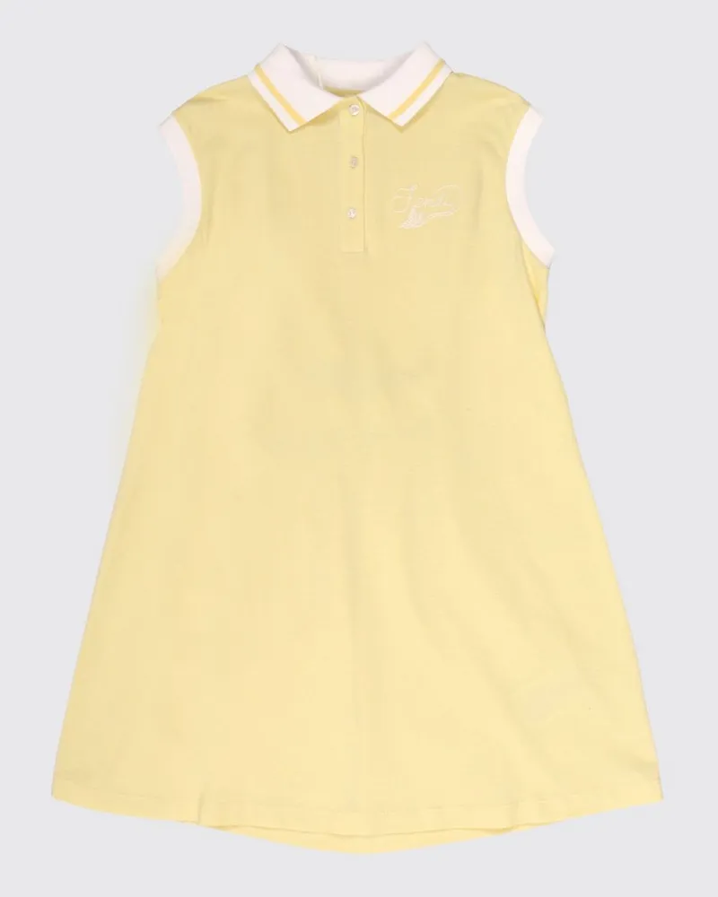 Fendi Baumwoll-Polokleid Gelb