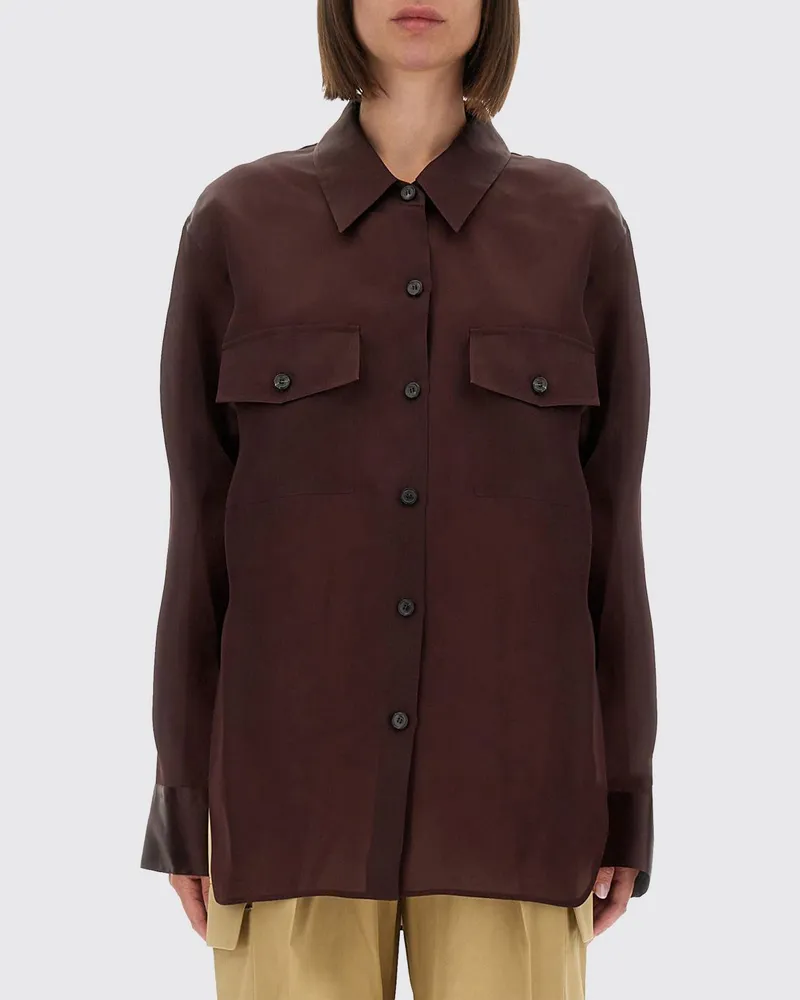 KHAITE Top damen Burgunderrot