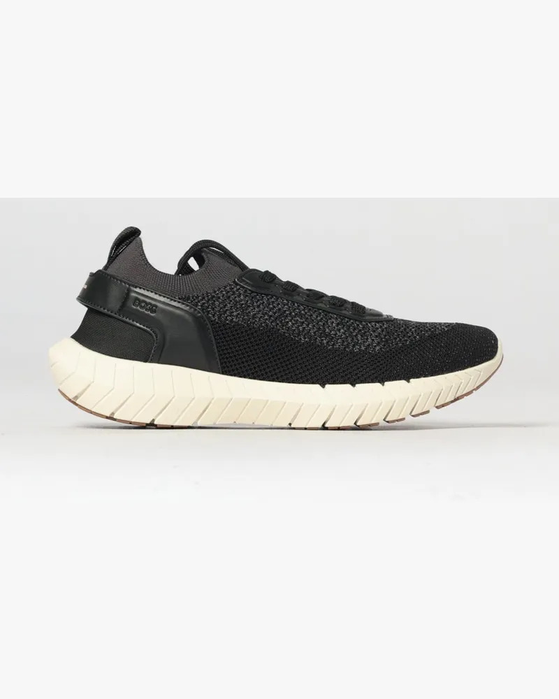 HUGO BOSS Motion Sneakers aus Häkelstrick Charcoal