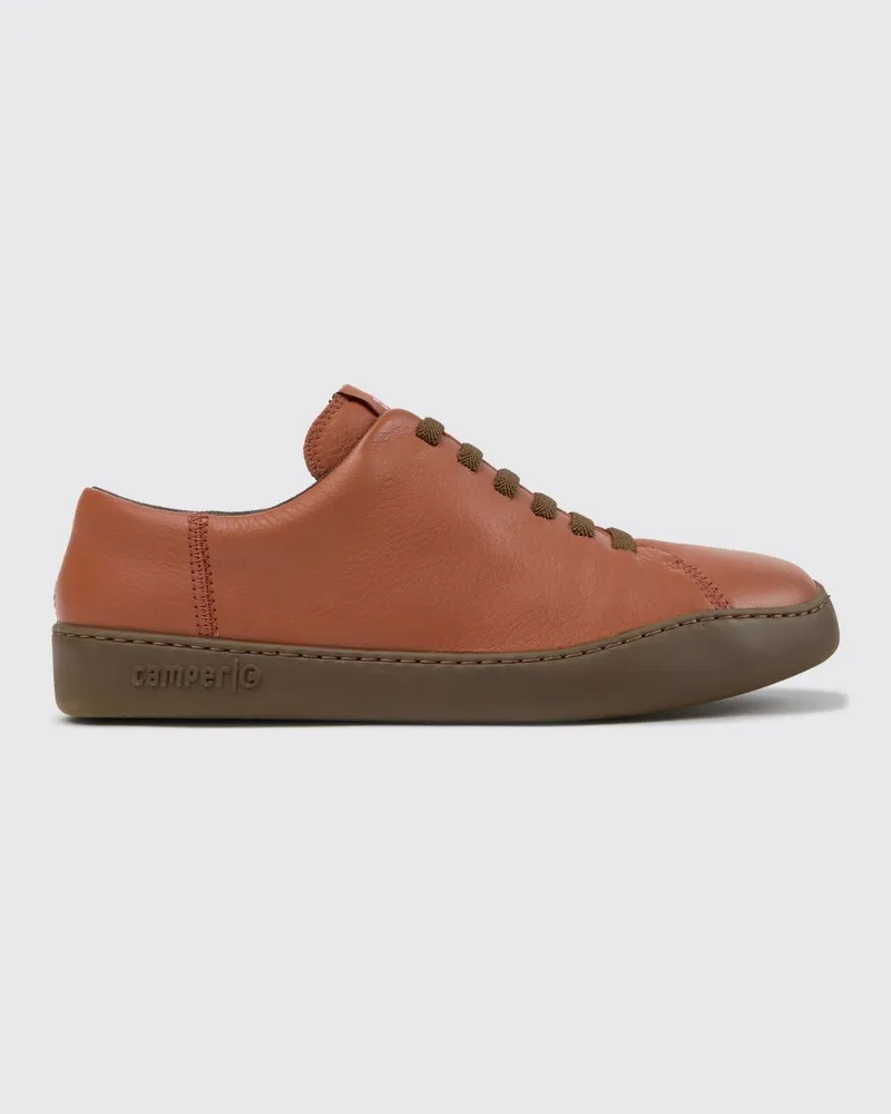 Camper Peu Touring Slip-On-Sneaker aus Kalbsleder mit elastischen Schnürsenkeln Rot