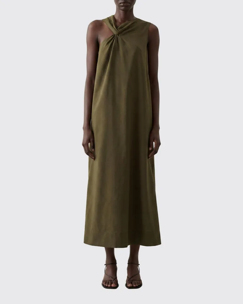 Soeur Emna Midikleid aus Viskosemischung Kaki
