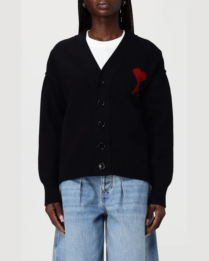 AMI Paris Strickjacke damen Schwarz