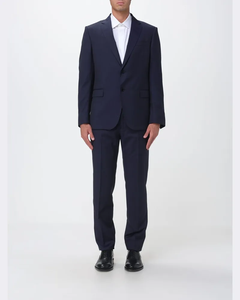 Ermenegildo Zegna Einreiher-Anzug aus Wolle mit Nadelstreifenmuster Navy