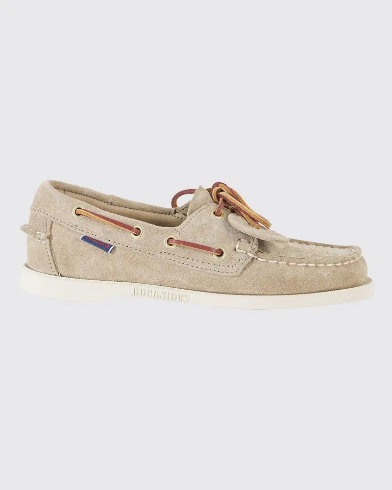Sebago Portland Artisan Wildleder-Bootsslipper Beige