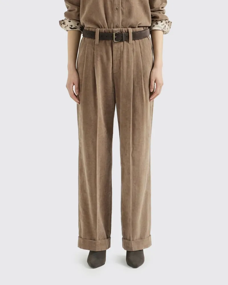 Brunello Cucinelli Hose damen Kaffee