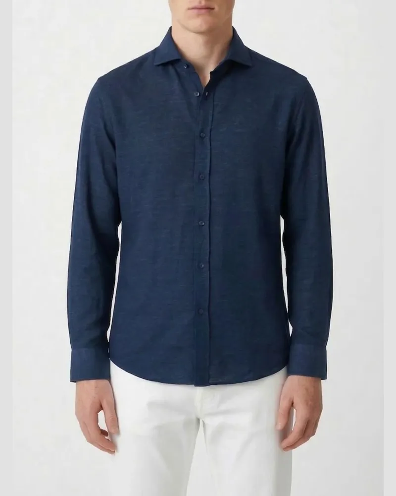 Brunello Cucinelli Hemd herren Navy