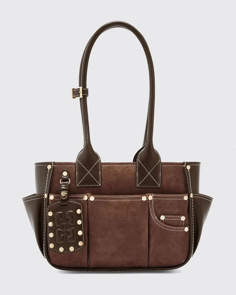 Ganni Tragetasche damen Braun