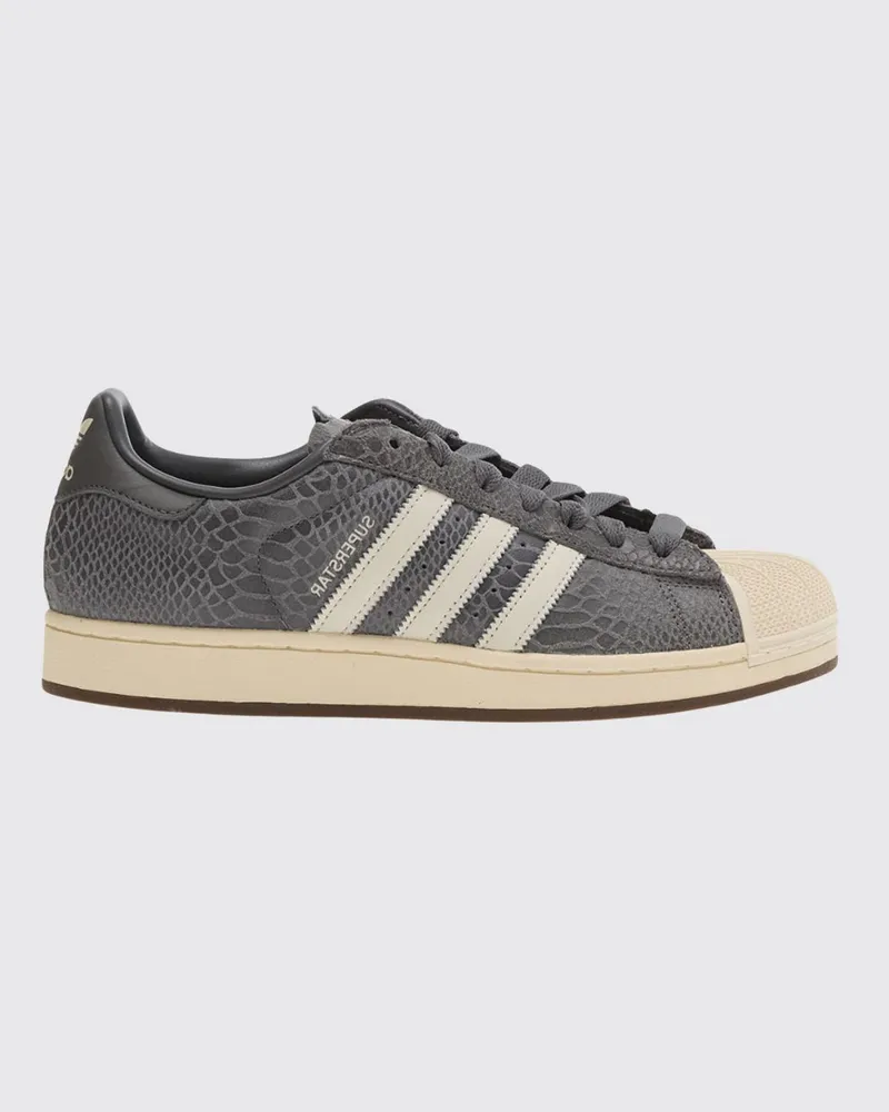 adidas Superstar II Sneakers aus Leder in Kroko-Optik mit Shell-Toe Grau
