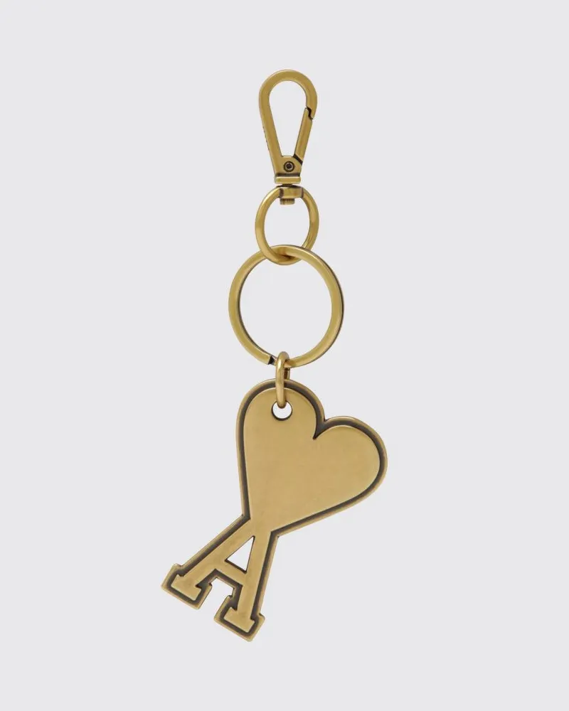 AMI Paris Metall-Schlüsselanhänger von mit Monogramm und Karabinerhaken Gold
