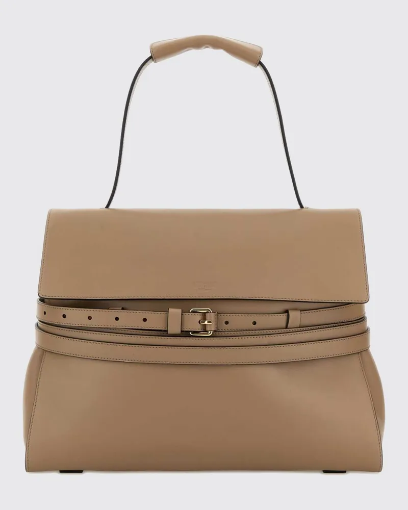 Moschino Tie Me Ledertasche Beige