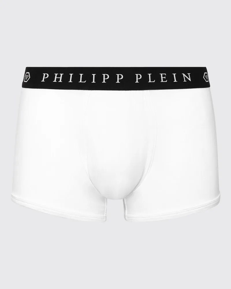 Philipp Plein Boxershorts aus Stretch-Baumwollmischung Weiß