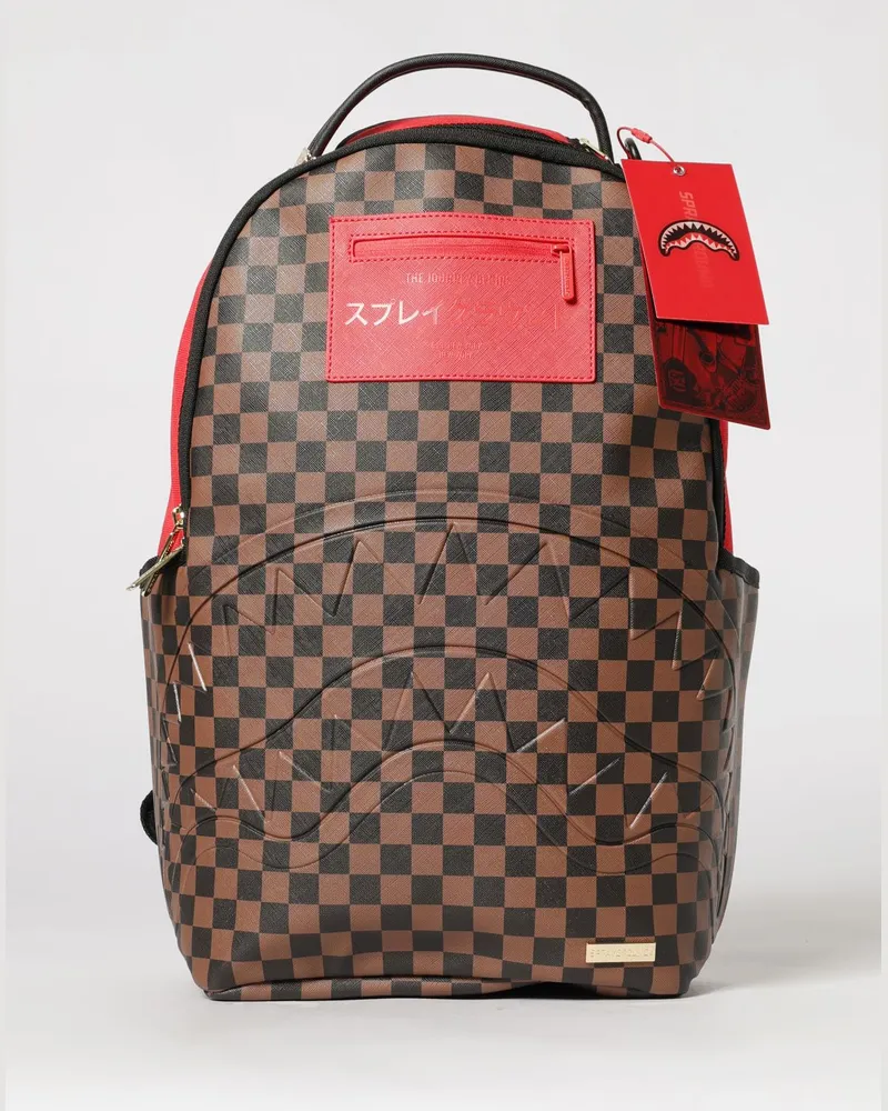 Sprayground Saffiano beschichteter Baumwoll-Karo-Rucksack Bunt