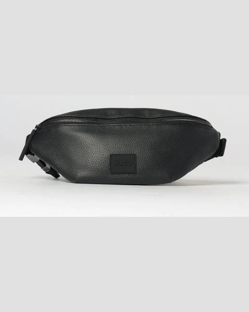 HUGO BOSS Gürteltasche aus genarbtem Kunstleder Schwarz