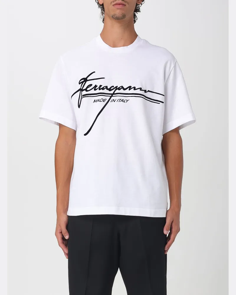 Ferragamo T-shirt herren Weiß