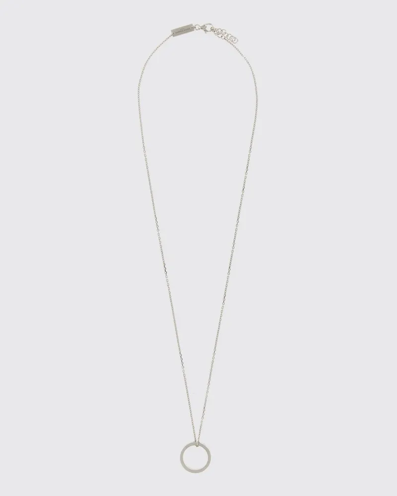 Maison Margiela Halskette aus 925er Silber mit verschiebbarem Anhänger und numerischem Logo Silber