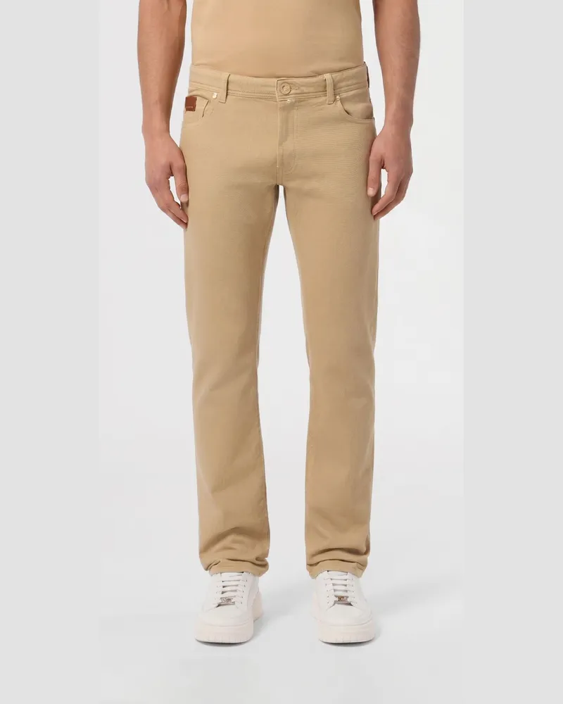 Billionaire Slim Fit Jeans aus Denim Beige