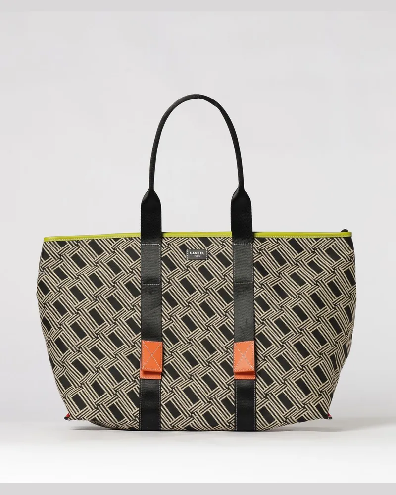 Lancel Mistral Rollbare Nylontasche Schwarz