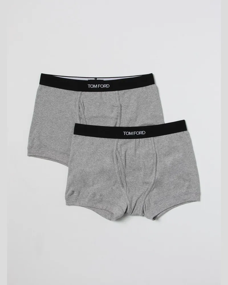 Tom Ford 2er-Set Boxershorts aus Stretch-Baumwolle Grau
