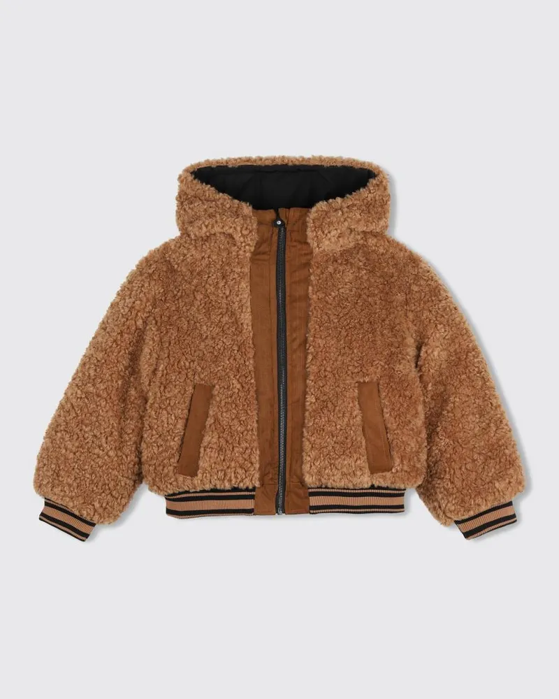 Marc Jacobs Wende-Bomberjacke aus Fleece mit Kapuze für Jungen von Beige