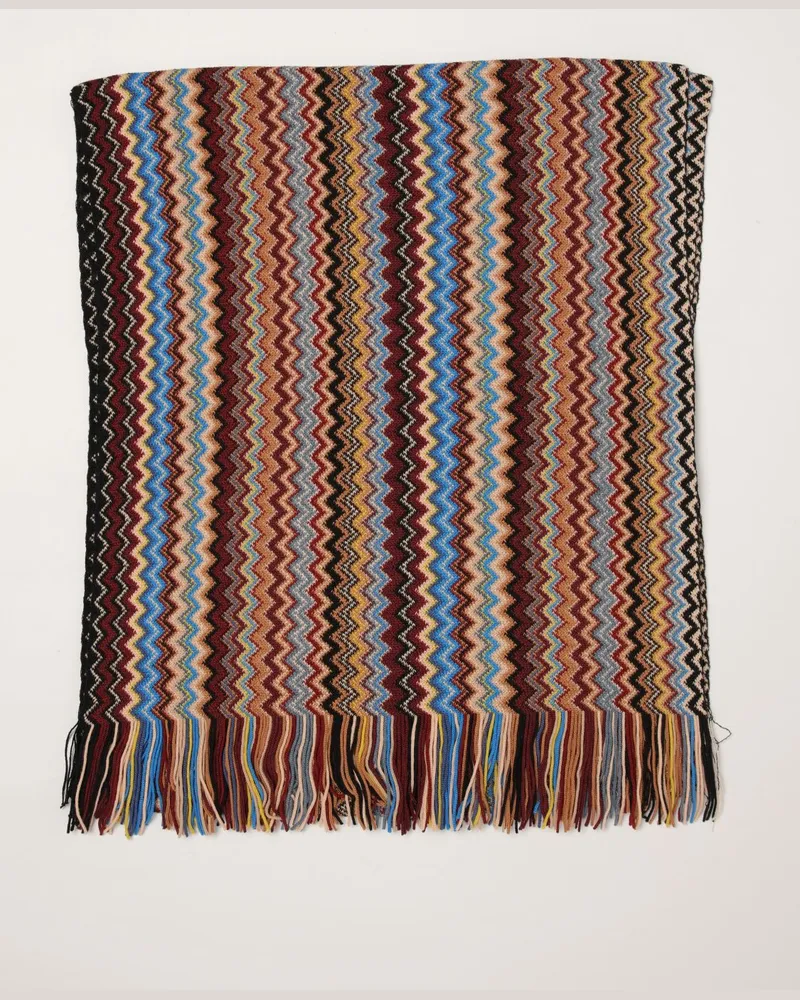 Missoni Schal aus Wollmischung mit abstraktem Streifenmuster Bunt