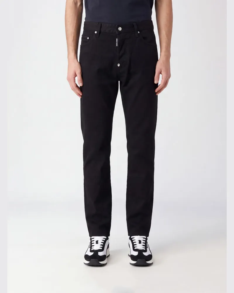Dsquared2 Straight-Fit 5-Pocket-Jeans aus Stretch-Denim Schwarz