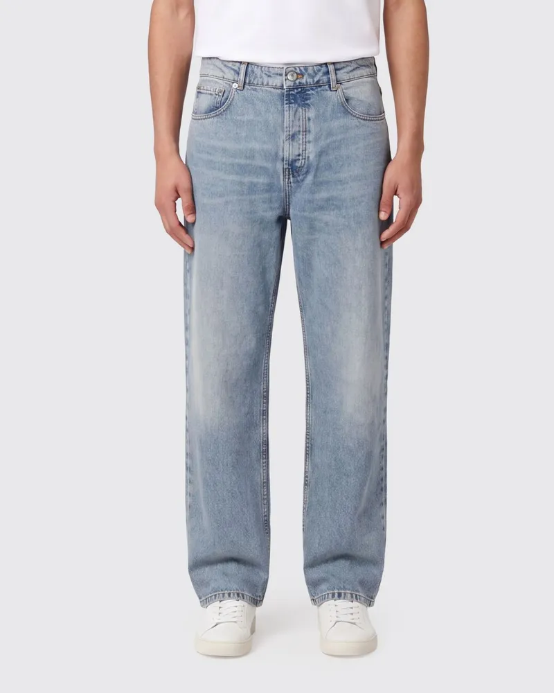 AMI Paris Wide-Leg Jeans von aus Stretch-Denim mit mittelhohem Bund Blau